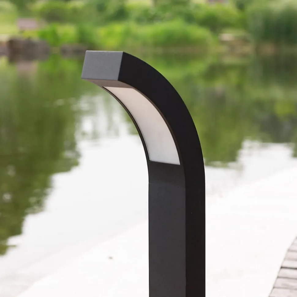 Lucande LED-sokkellampe Lennik, 60 cm, antracit, metal