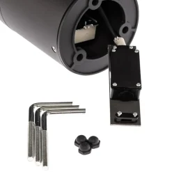 Lucande LED-sokkellampe Lucius, 27 cm, antracit, IP54