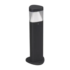 Lucande LED-sokkellampe Milou, højde 30 cm, antracit, aluminium