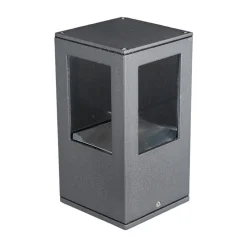 Lucande LED-sokkellampe Nicola, 20 cm, antracit, IP54