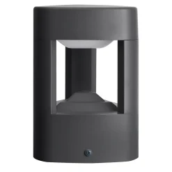 Lucande LED-sokkellampe Pirron, 20 cm, trekantet, IP54
