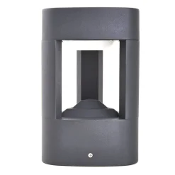 Lucande LED-sokkellampe Pirron, 20 cm, trekantet, IP54