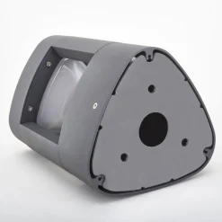 Lucande LED-sokkellampe Pirron, 20 cm, trekantet, IP54