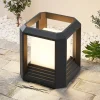 Lucande LED-sokkellampe Serenella, antracit, metal, 27 cm