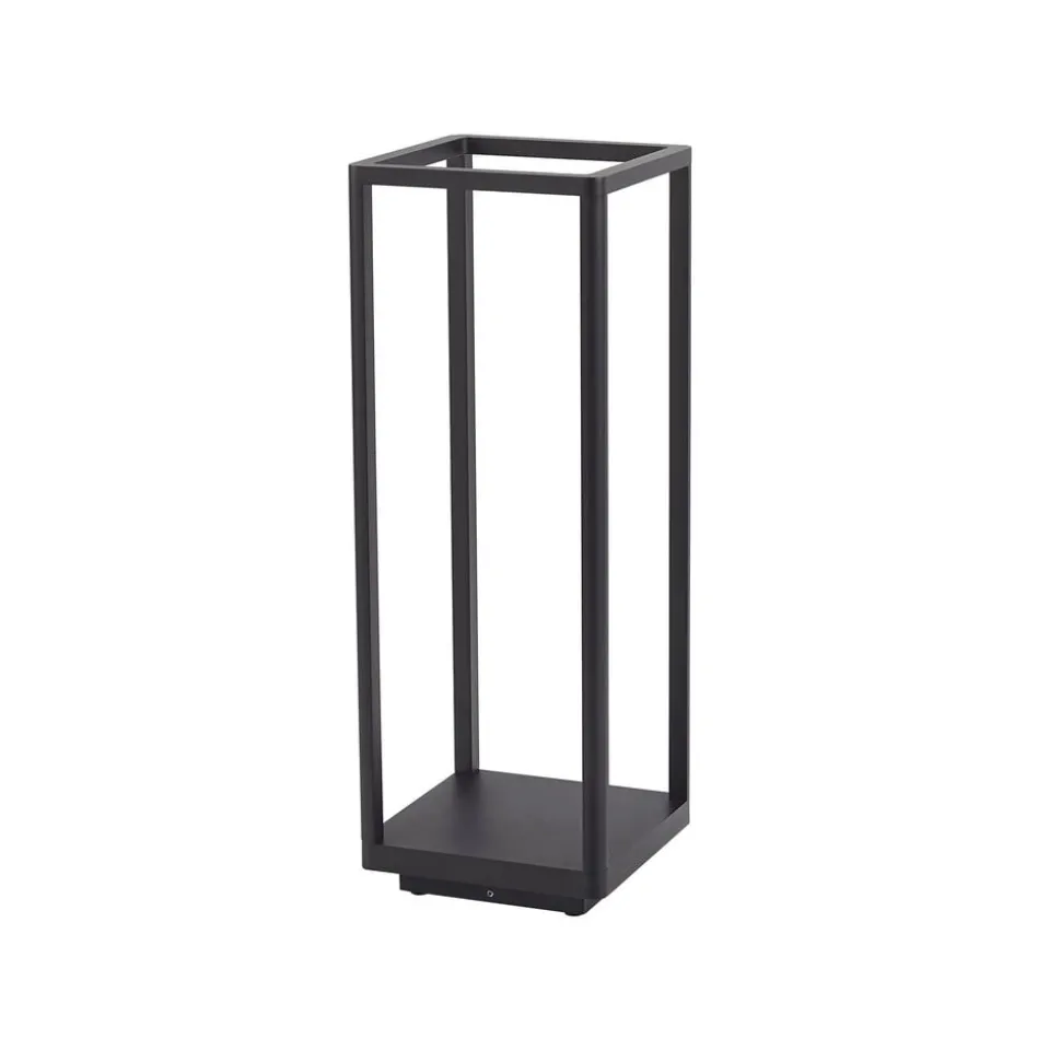 Lucande LED-sokkellampe Thorvid, højde 50 cm, sort