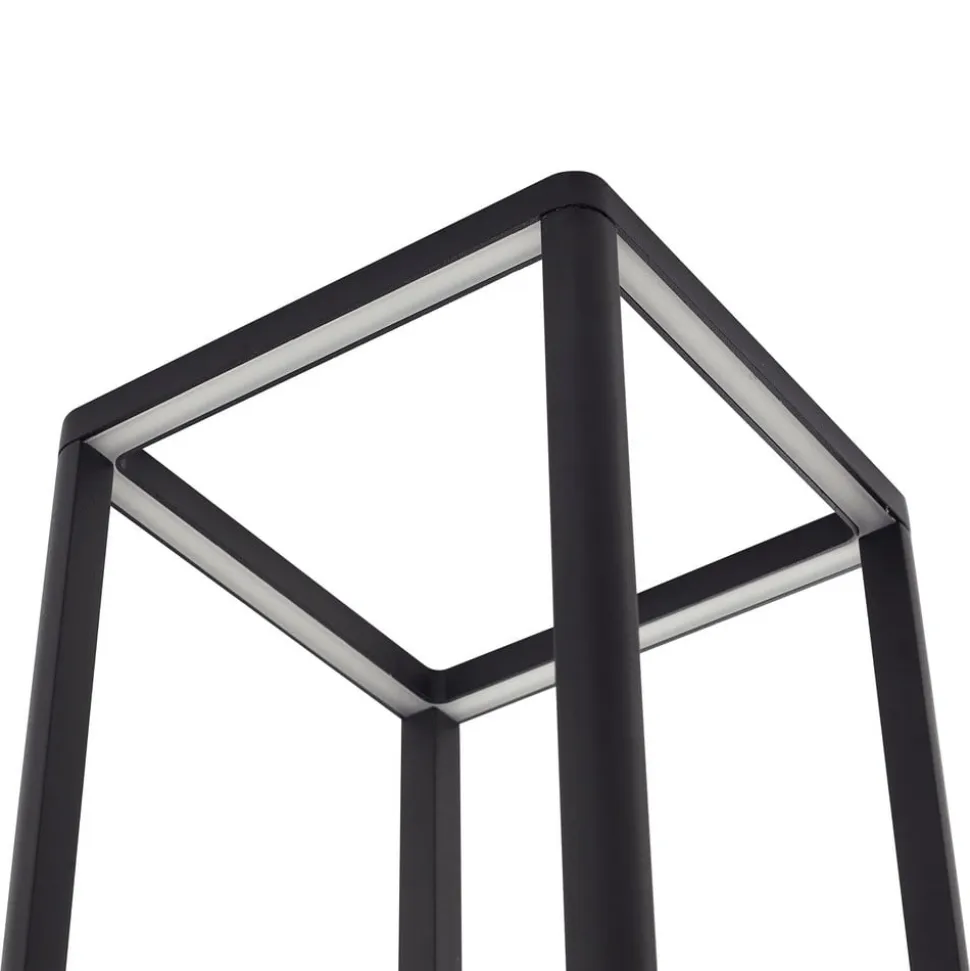 Lucande LED-sokkellampe Thorvid, højde 50 cm, sort