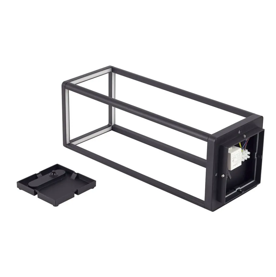 Lucande LED-sokkellampe Thorvid, højde 50 cm, sort