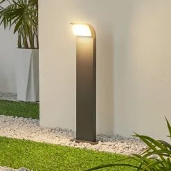 Lucande LED-sokkellampe Tinna, 60 cm, antracit, IP65