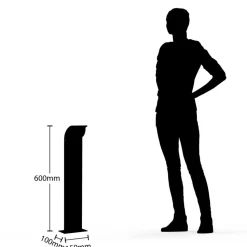 Lucande LED-sokkellampe Tinna, 60 cm, antracit, IP65