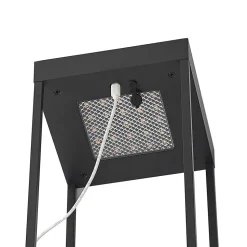 Lucande LED-solcellelampe Lynzy, 58 cm, sort, metal, IP65