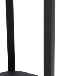 Lucande LED-solcellelampe Nilea, Ø 16 cm, sort, sensor