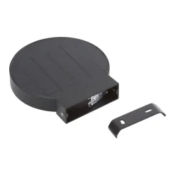 Lucande LED-solcelle-væglampe Tavon, rund, sort, sensor