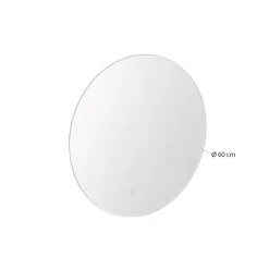Lucande LED-spejl Celestiel, rund, opvarmbar, CCT, Ø 60 cm