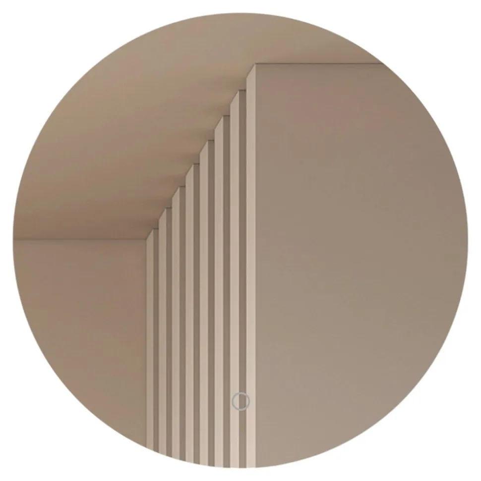 Lucande LED-spejl Celestiel, rund, opvarmbar, CCT, Ø 60 cm