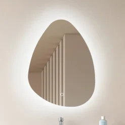 Lucande LED-spejl Celestiel, dråbeformet, CCT, 60 cm
