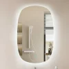 Lucande LED-spejl Celestiel, oval, opvarmbar, CCT, 80 cm