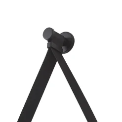 Lucande LED-spejl Lelin, Ø 45 cm, sort, aluminium, CCT