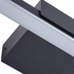 Lucande LED-spejllampe Kivana, sort, metal, 120 cm IP44