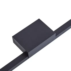 Lucande LED-spejllampe Kivana, sort, metal, 120 cm IP44