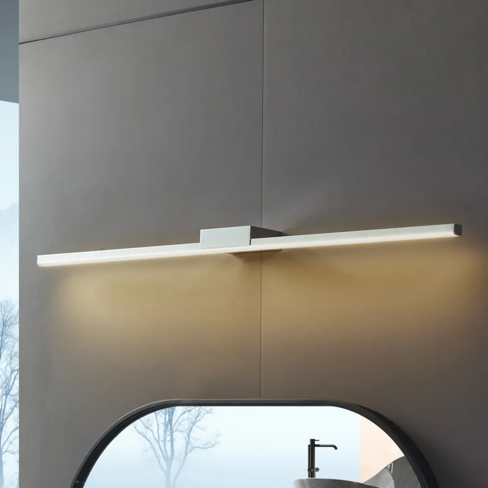 Lucande LED-spejllampe Kivana, krom, metal, 90 cm, IP44