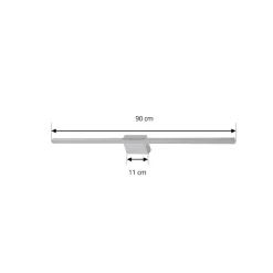 Lucande LED-spejllampe Kivana, krom, metal, 90 cm, IP44