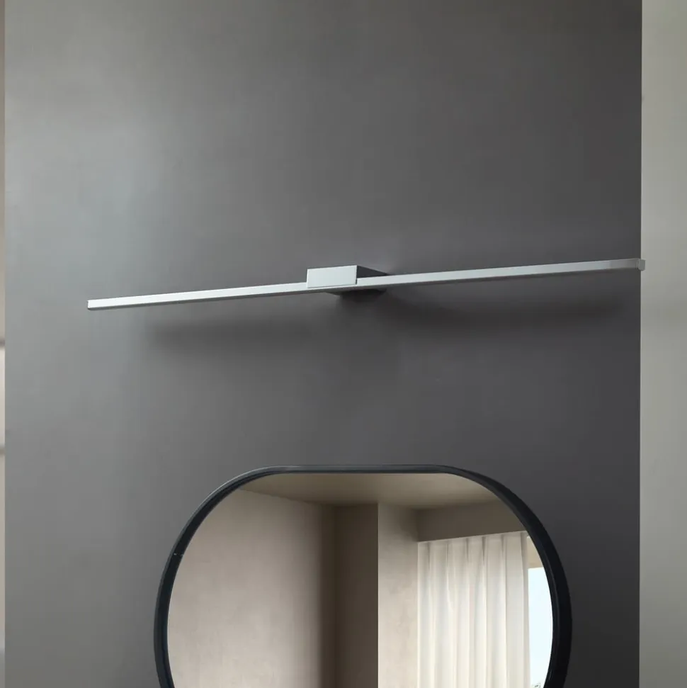 Lucande LED-spejllampe Kivana, krom, metal, 120 cm, IP44