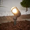Lucande LED-spot med jordspyd Beatrix, antracit, aluminium, 45,7 cm