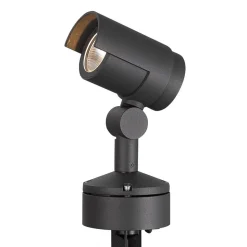 Lucande LED-spot med jordspyd Beatrix, antracit, aluminium, 45,7 cm