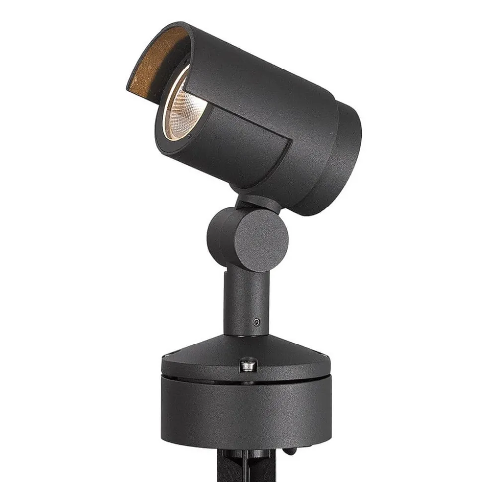 Lucande LED-spot med jordspyd Beatrix, antracit, aluminium, 45,7 cm