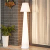Lucande LED-terrasselampe Gauri, hvid, 153 cm, IP44