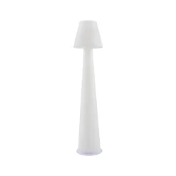 Lucande LED-terrasselampe Gauri, hvid, 153 cm, IP44