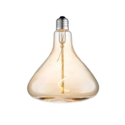 Lucande LED-trafiklampe, E27 4W, ravfarvet, Ø 14 cm, 2700K