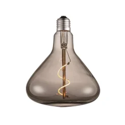 Lucande LED-trafiklampe, E27 4W, røgfarvet, Ø 14 cm, 1800K