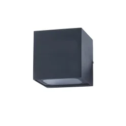 Lucande LED-udendørs væglampe Merjem, 10 cm, op/ned, IP54