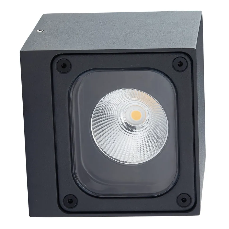 Lucande LED-udendørs væglampe Merjem, 10 cm, op/ned, IP54