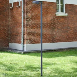 Lucande LED-udendørslampe Jannis, antracit, metal, 200 cm