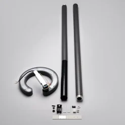 Lucande LED-udendørslampe Jannis, antracit, metal, 200 cm