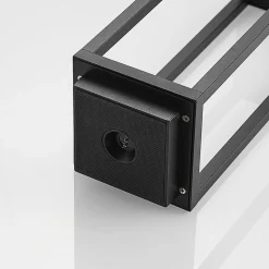 Lucande LED-udendørslampe Mirina, sort, genopladeligt batteri, touch-dæmper