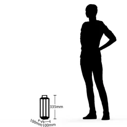 Lucande LED-udendørslampe Mirina, hvid, genopladeligt batteri, touch-dæmper