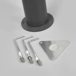 Lucande LED-udendørslampe Sidny, 220 cm, antracit, IP54