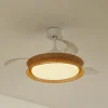Lucande LED-ventilator Lineta, hvid, reb, Ø 103 cm, støjsvag