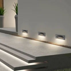 Lucande LED-vægindbygningslampe Zandro, 25 cm, antracit, IP65
