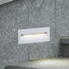 Lucande LED-vægindbygningslampe Loya, 23 x 8 cm, hvid, IP54