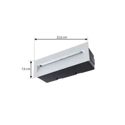 Lucande LED-vægindbygningslampe Loya, 23 x 8 cm, hvid, IP54