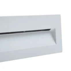 Lucande LED-vægindbygningslampe Loya, 23 x 8 cm, hvid, IP54