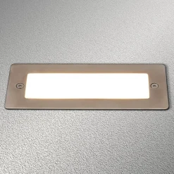 Lucande LED-vægindbygningslampe Holly, 17 cm, stål