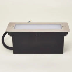 Lucande LED-vægindbygningslampe Holly, 17 cm, stål