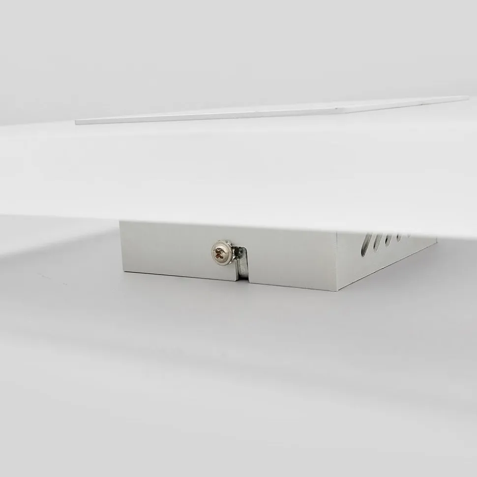 Lucande LED-væglampe Berlind, 26 cm, hvid, glas, metal