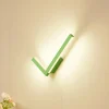 Lucande LED-væglampe Check, grøn, metal, CCT, dæmpbar