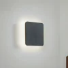 Lucande LED-væglampe Elrik, sort, 22 cm høj, metal